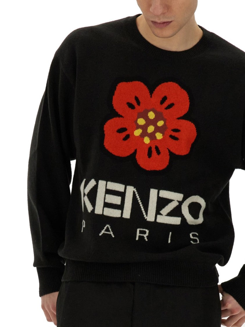 Jersey With Embroidery Boke Flower