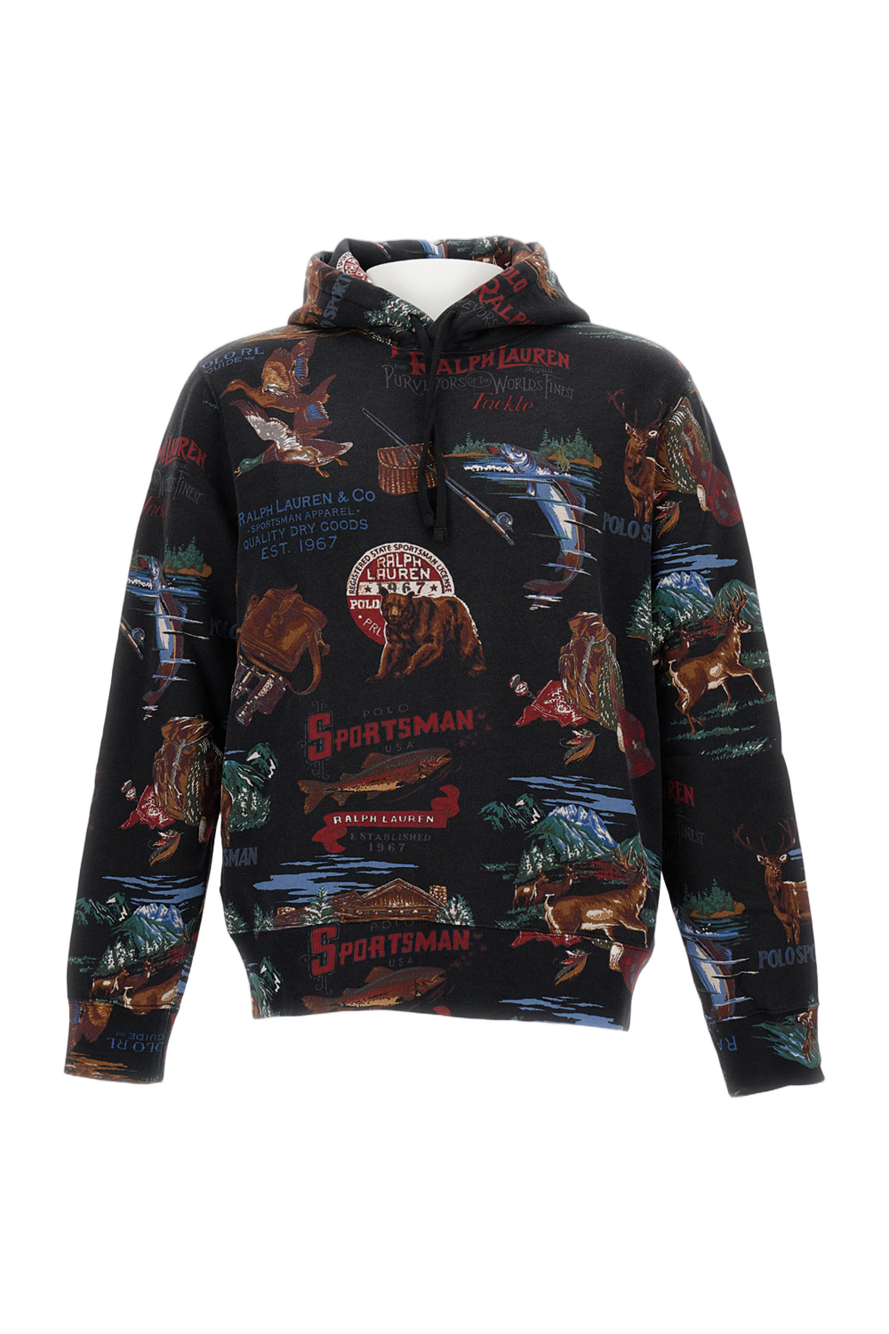 Graphic Print Cotton Blend Hoodie