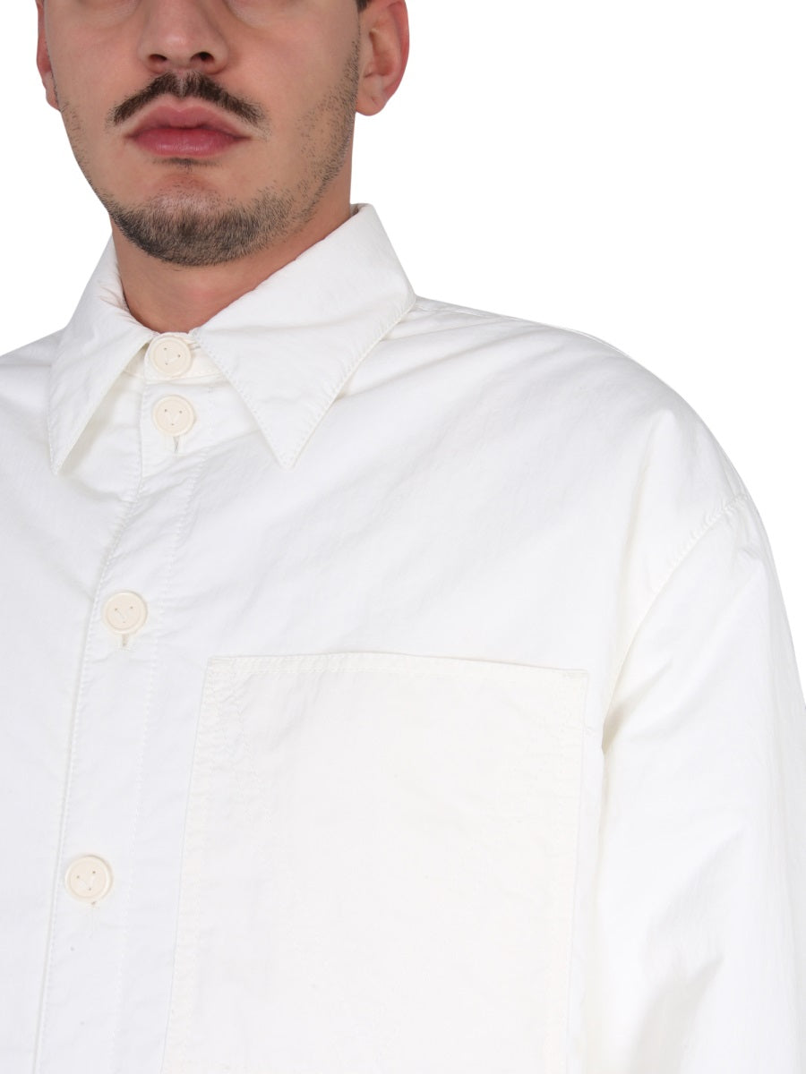 Technical Nylon Jacket with Button Closure