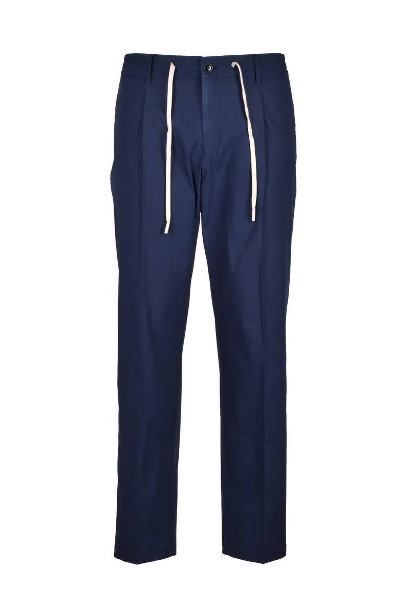 Straight-Leg Trousers with Drawstring Waistband