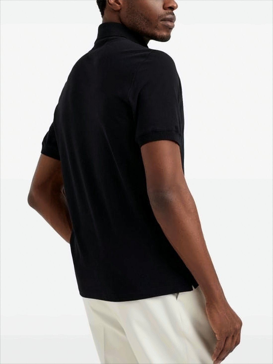 Short-Sleeve Polo Shirt with Traditional Collar
