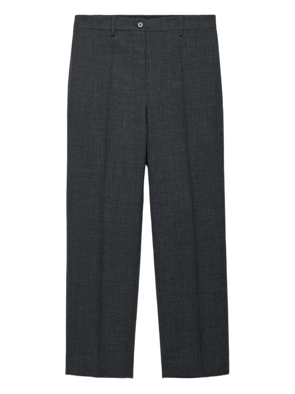 Tailored Straight-Leg Trousers With Mid-Rise Waist
