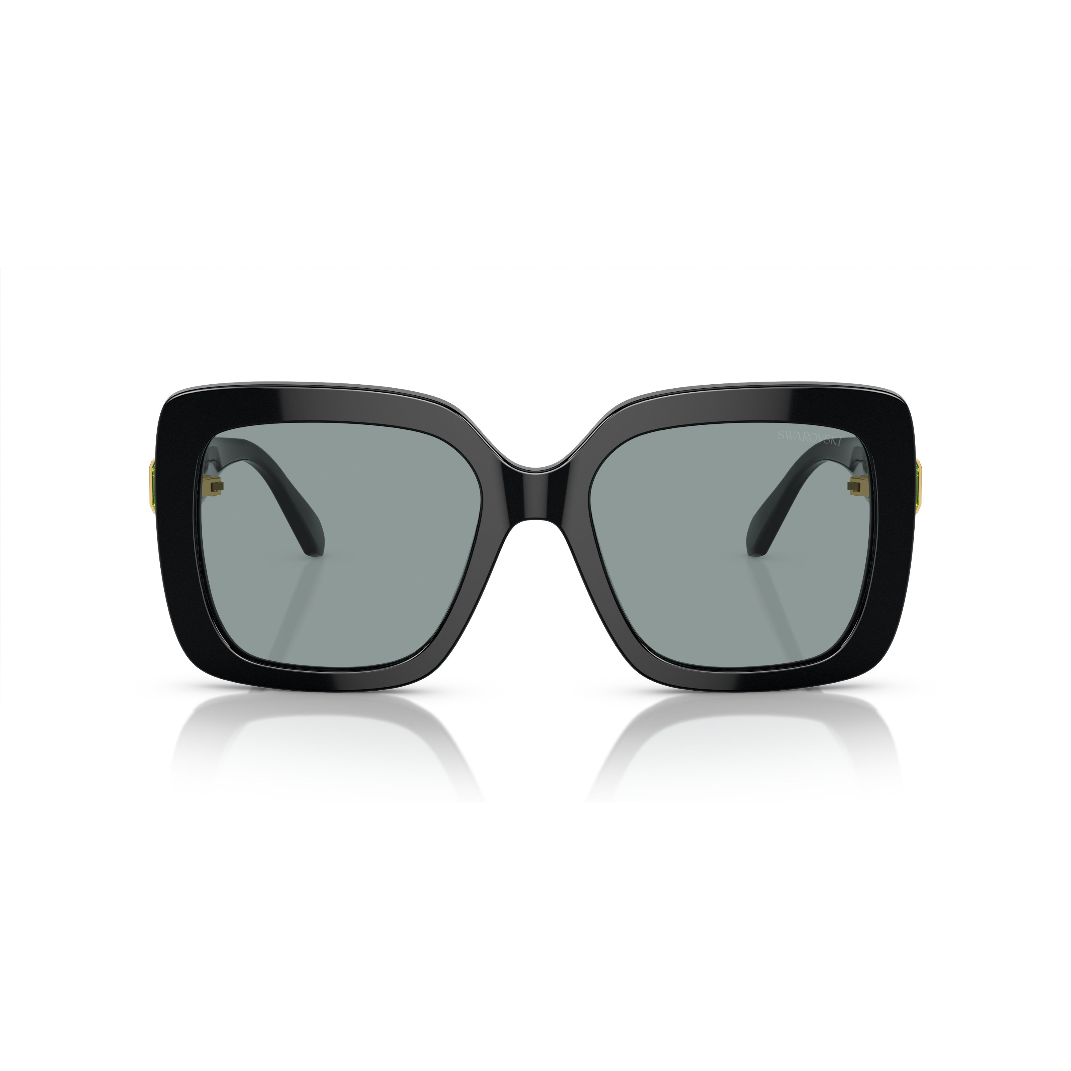0Sk6001 Oversized Square Sunglasses with Crystal-Embellished Temples