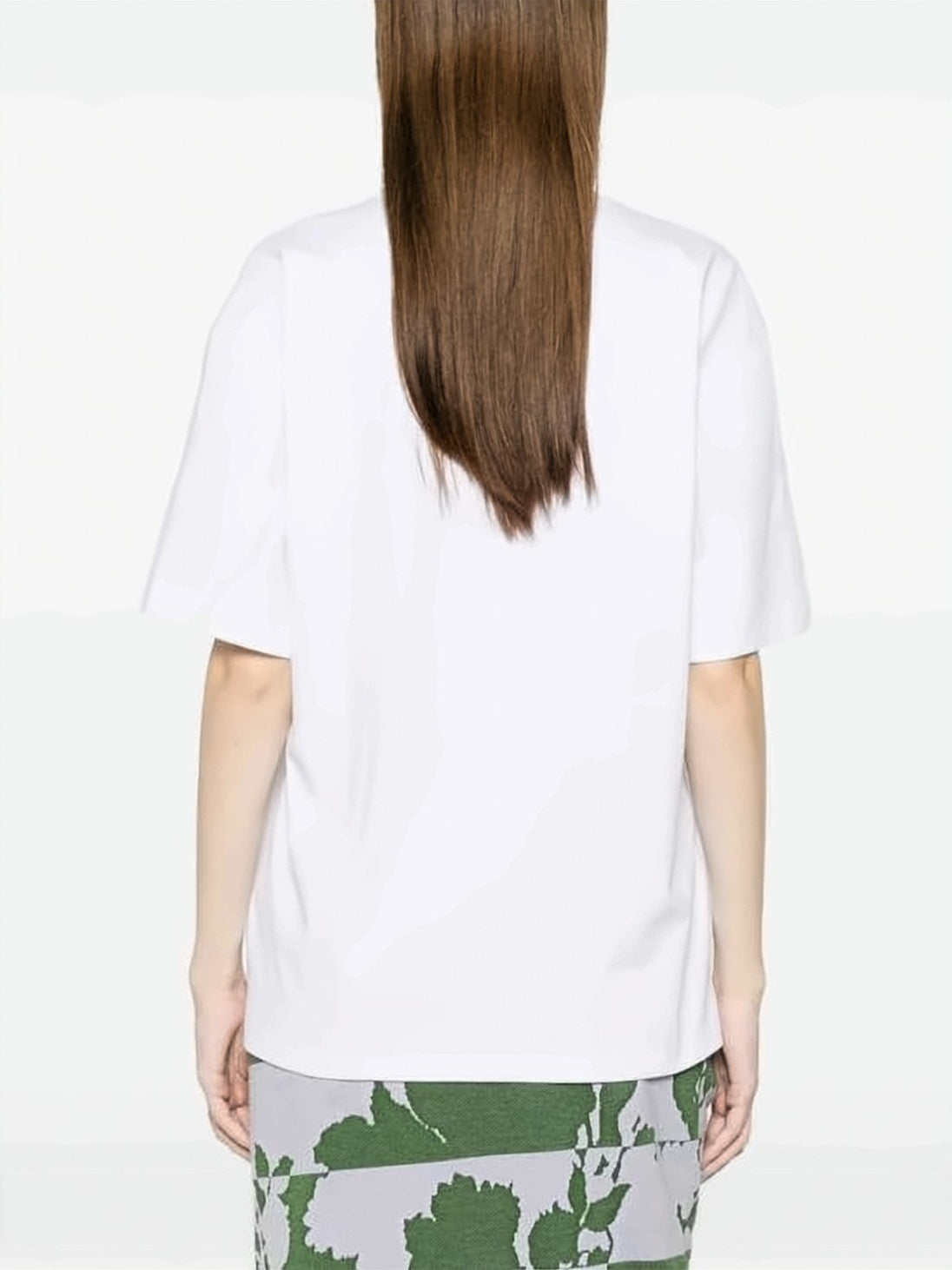 Relaxed Fit White T-Shirt with Raspberries Graphic