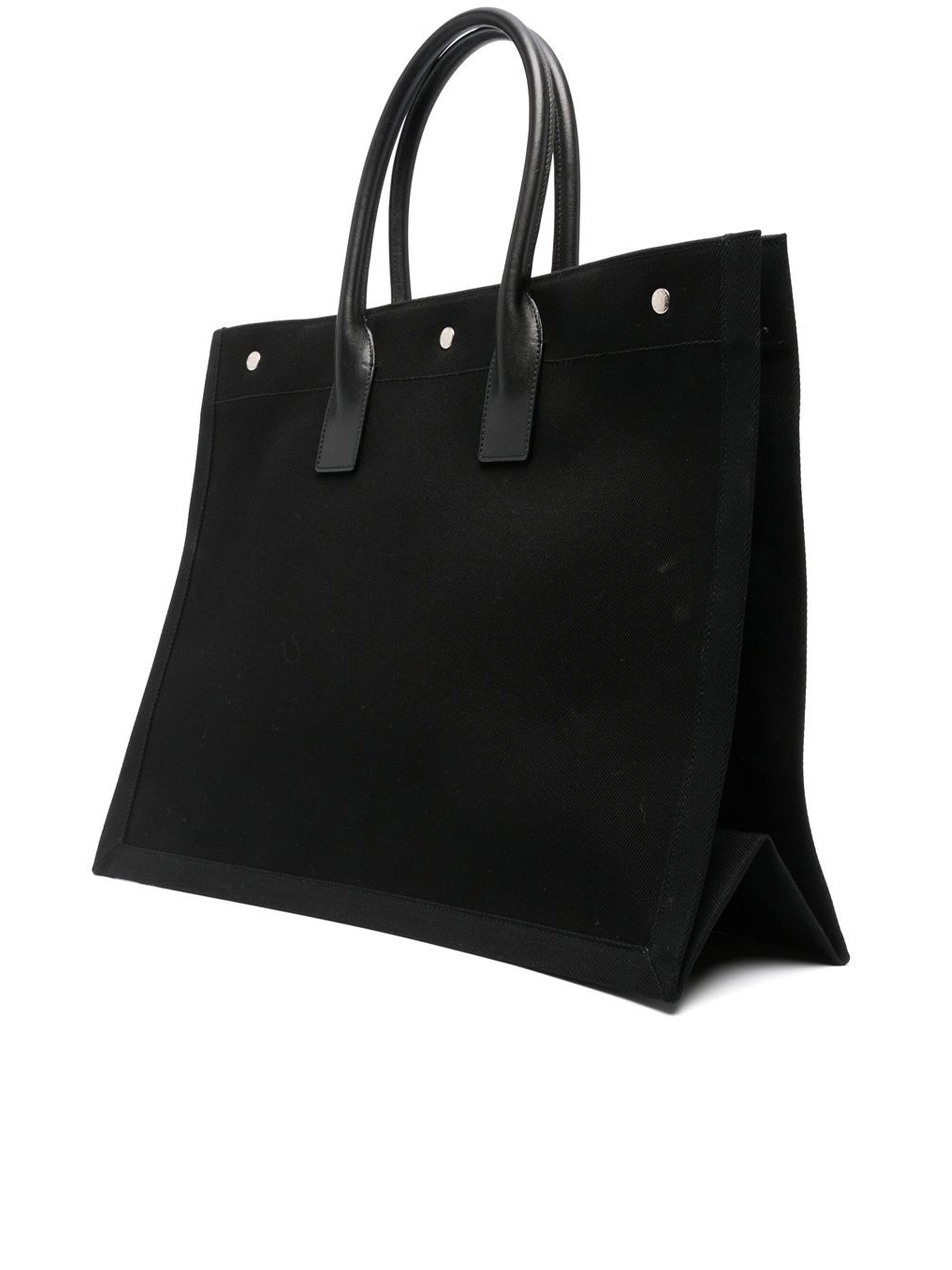 Black Tote Rectangular Leather Tote