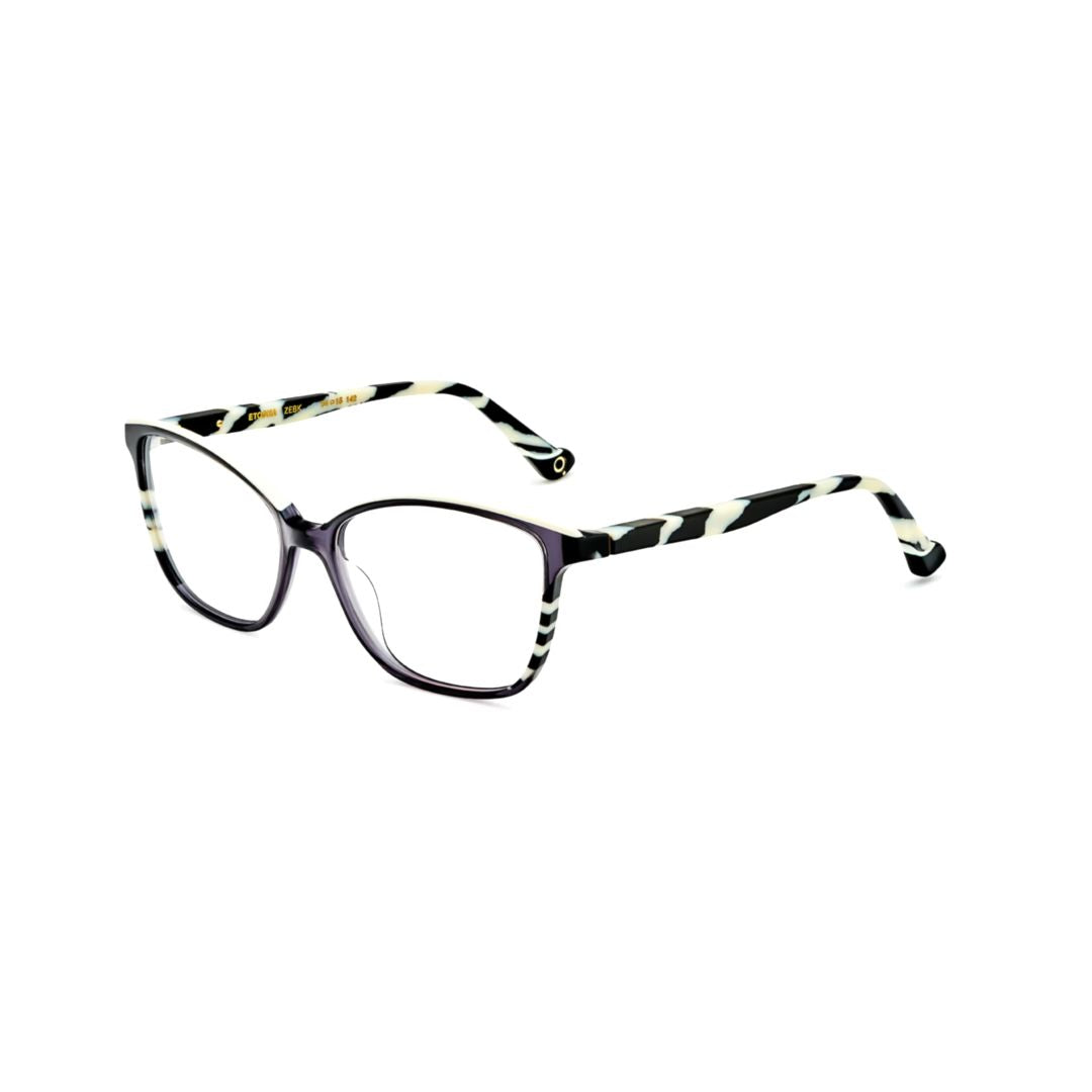 Etosha Cat-Eye Eyeglasses with Zebra-Striped Temples