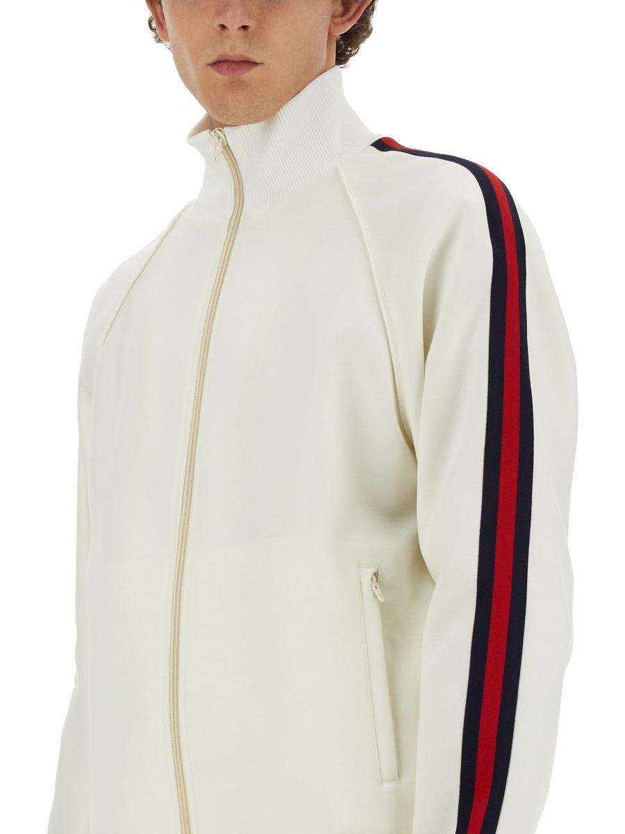 Zippered Jacket with High Collar in Streamlined Design
