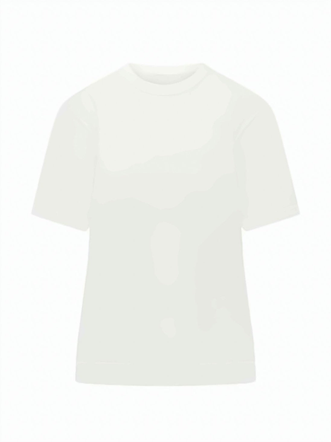 White Minimalistic Crew Neck Boxy T-Shirt
