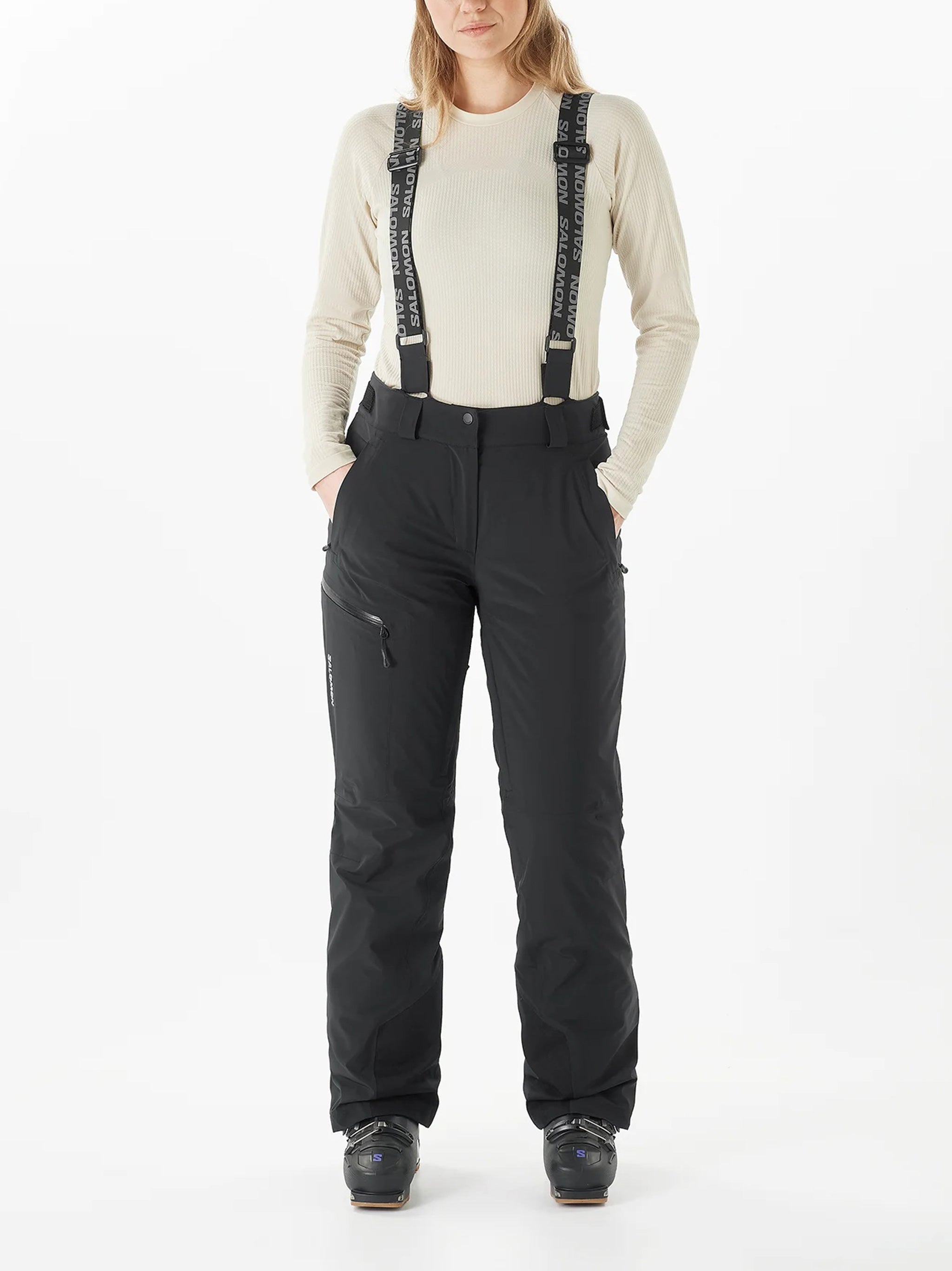 Black Brilliant Pant Straight-Leg Ski Pants