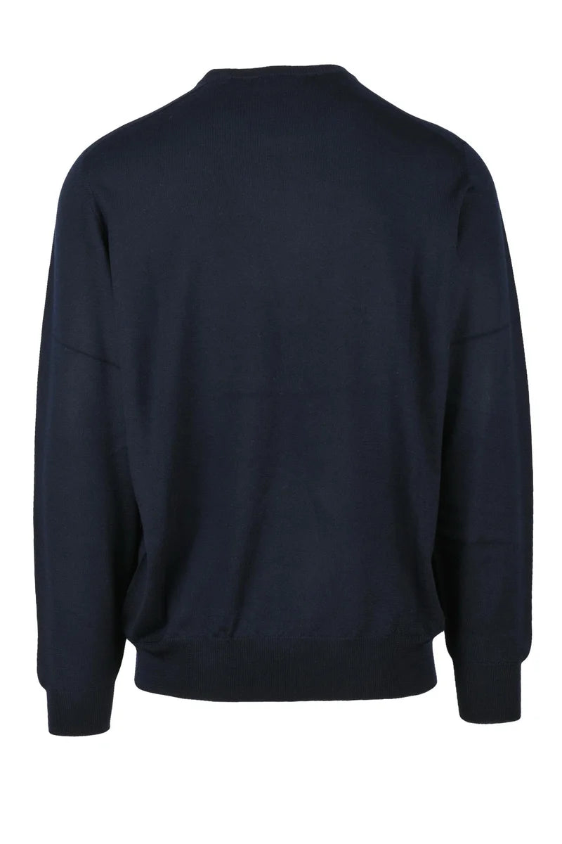 Merino Wool Crew Neck Sweater - Multicolor