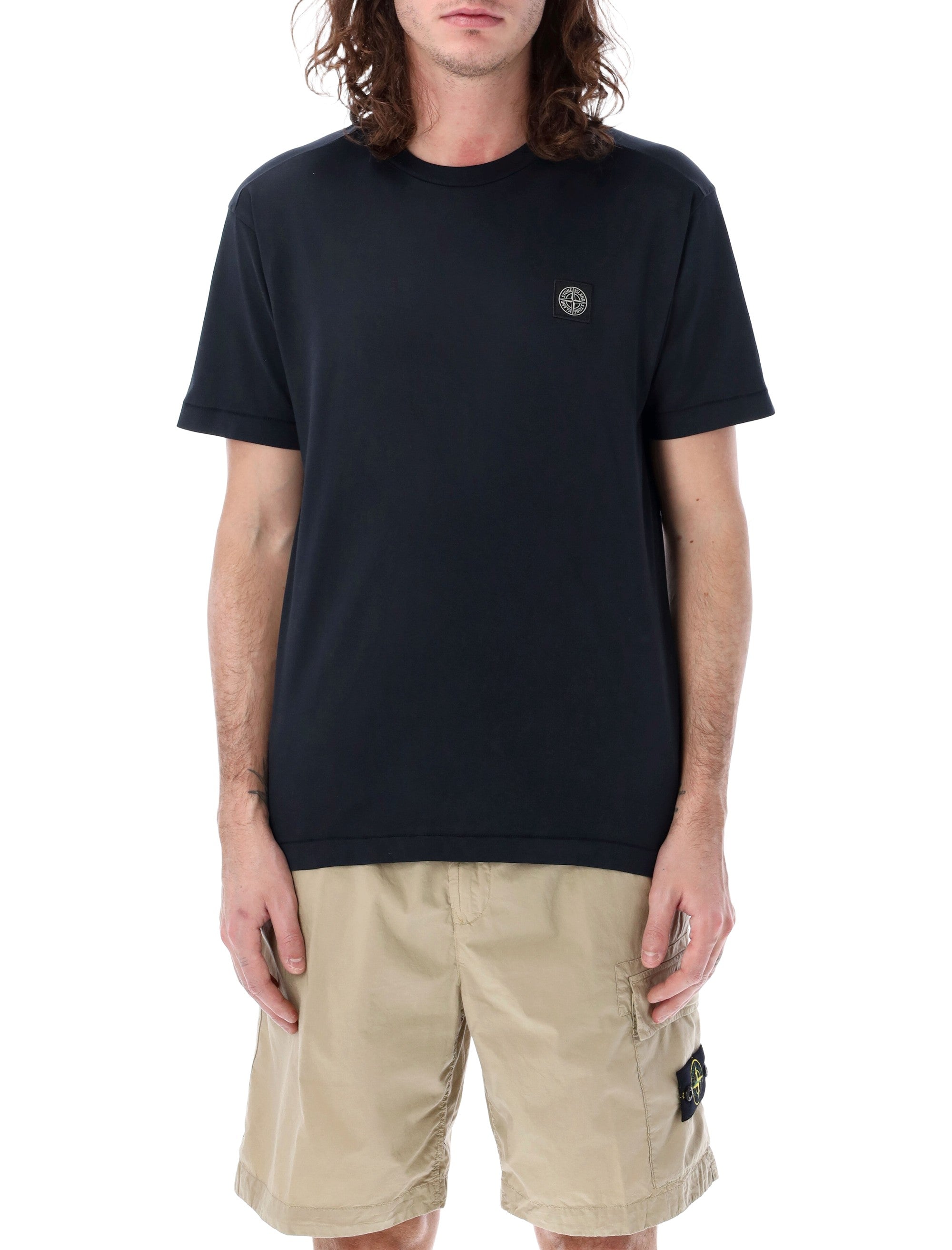 Cotton Jersey T-Shirt With Compass Patch