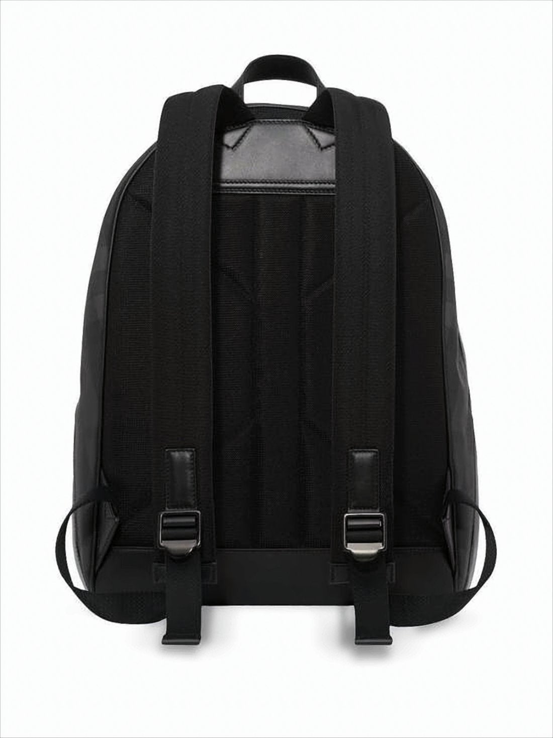 Black Checkered Design Burberry Backpack