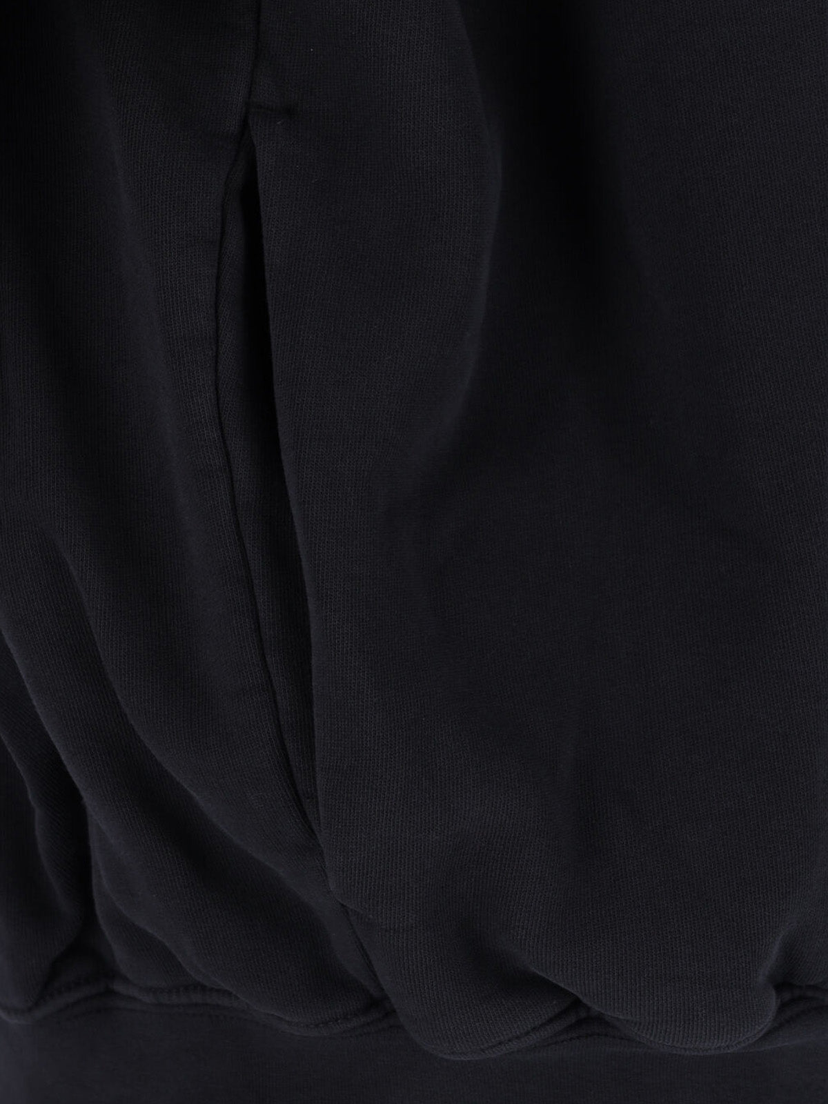 Black Relaxed Arched Logo Graphic Hoodie