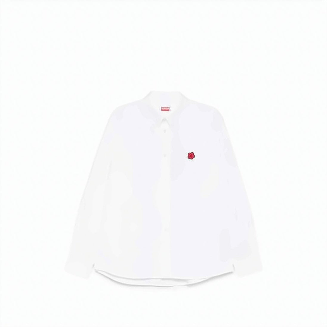 Long-Sleeve Cotton Shirt with Embroidered Emblem
