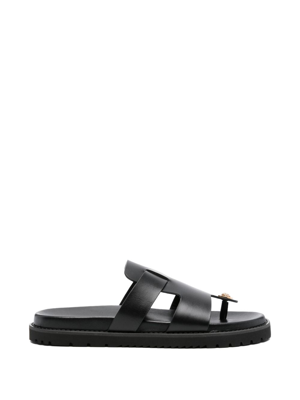 Black Silk and Nylon Sandals