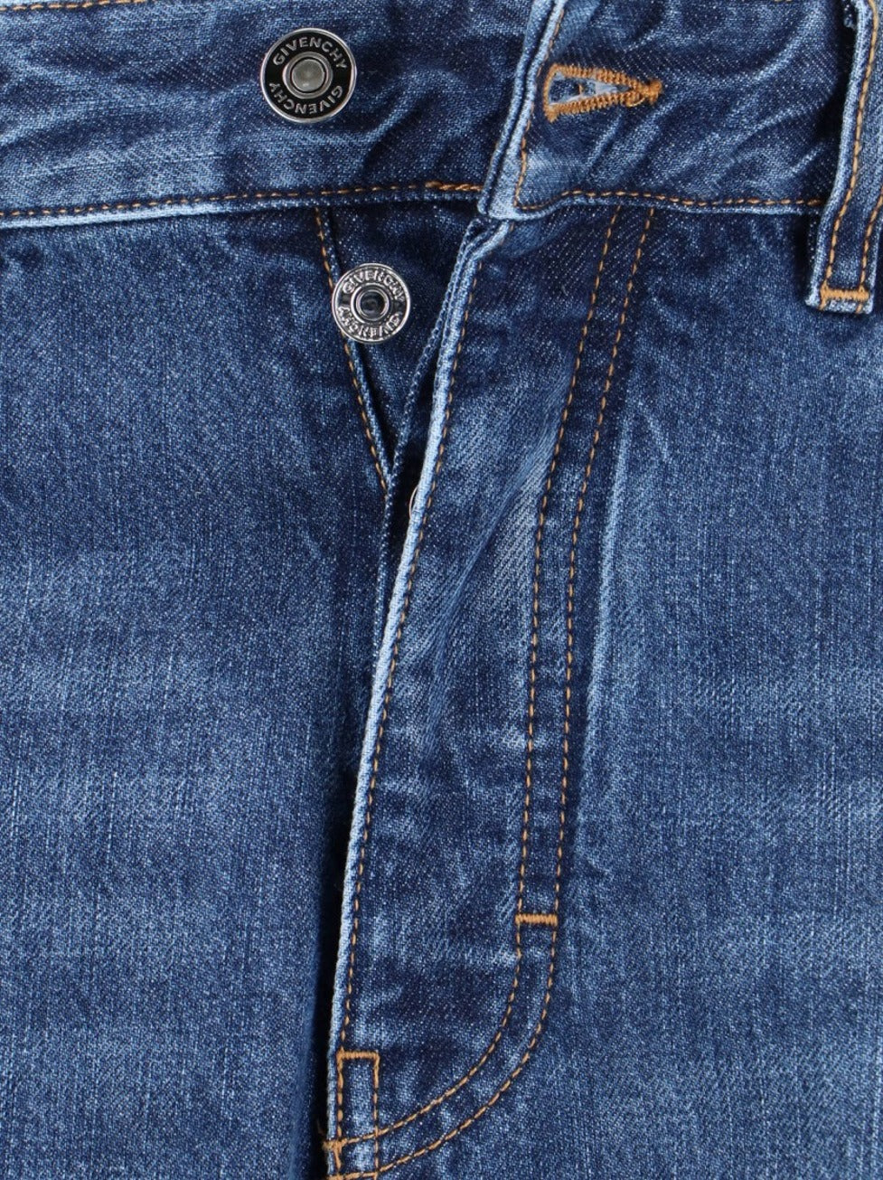Straight Logo Jeans – Blue