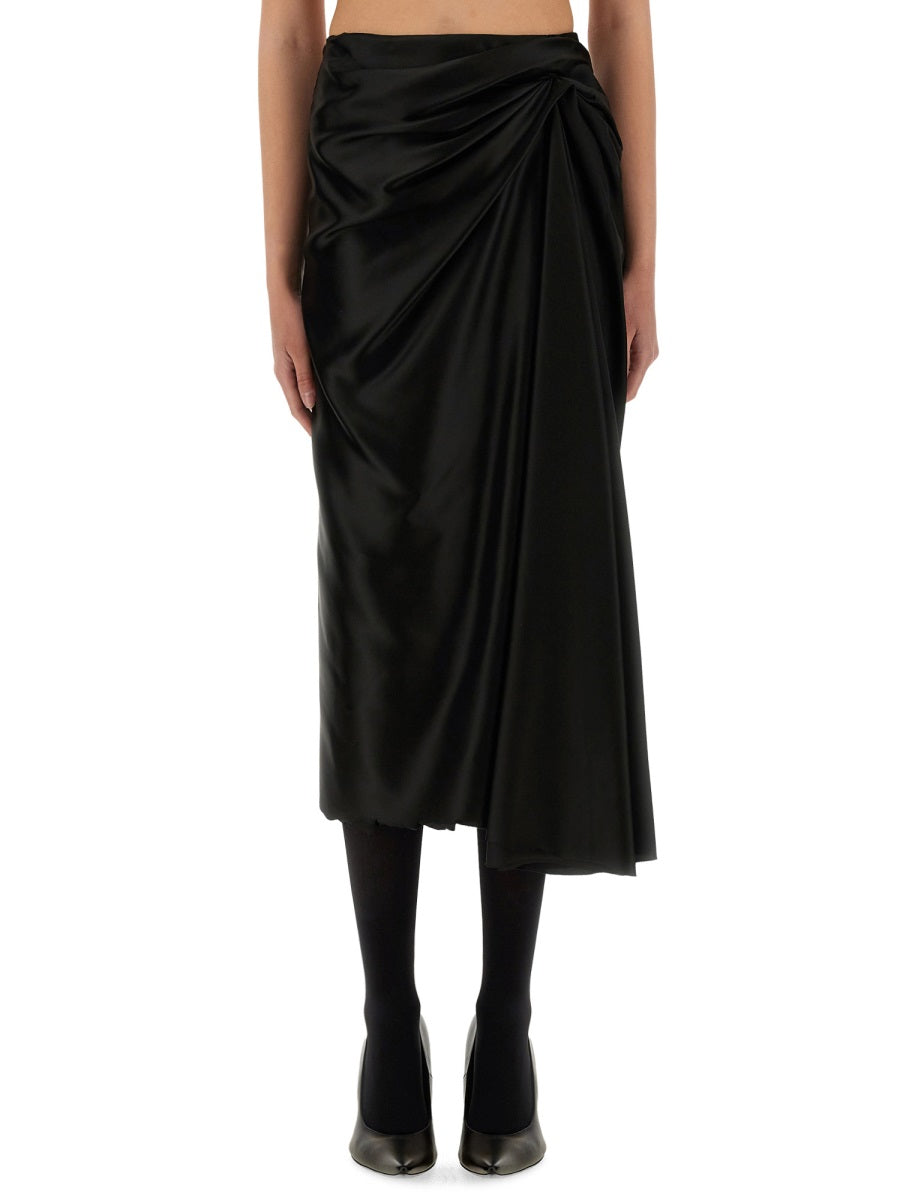 Fluid Draped Skirt with Elegant Folds