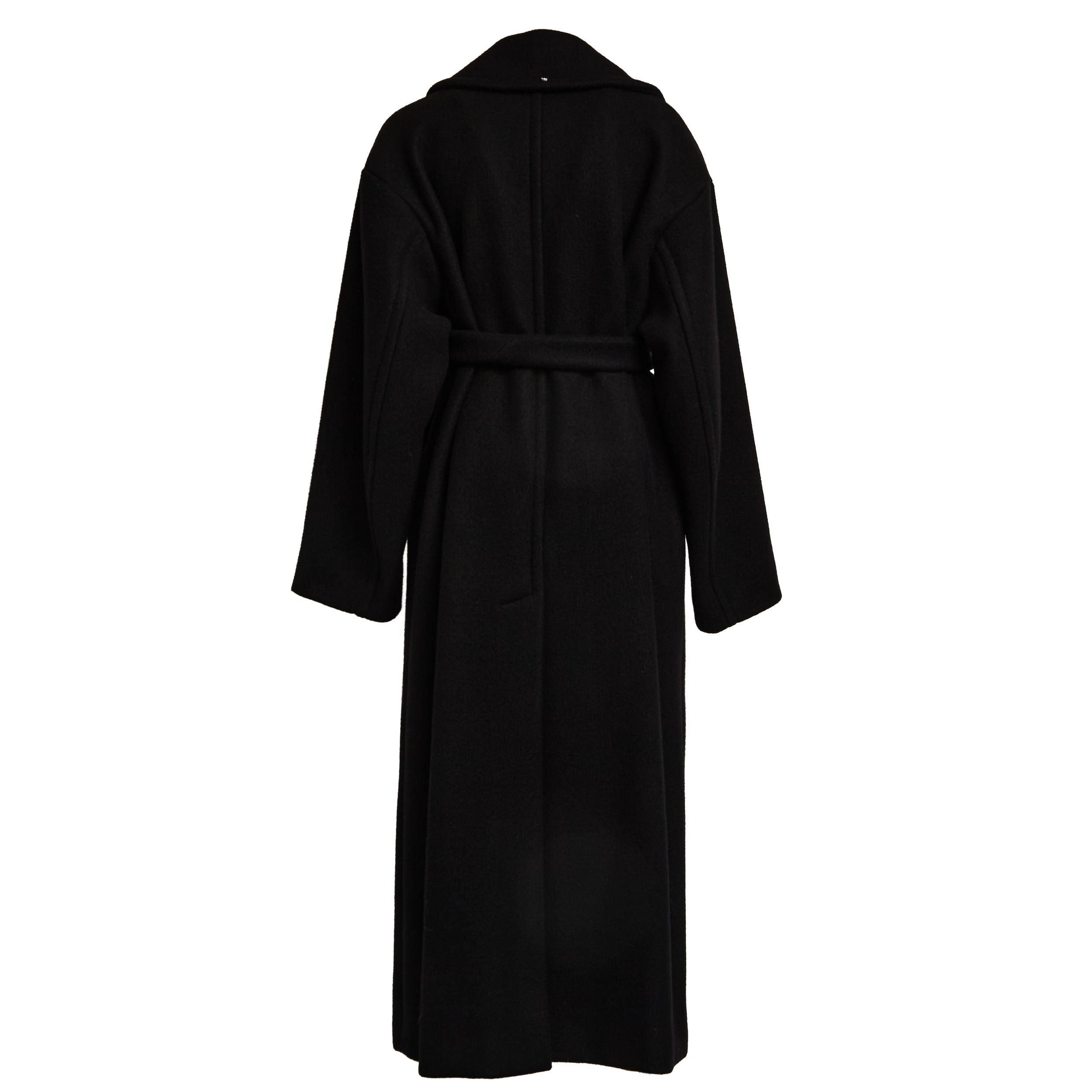 Long Zebra Coat with Belted Waist