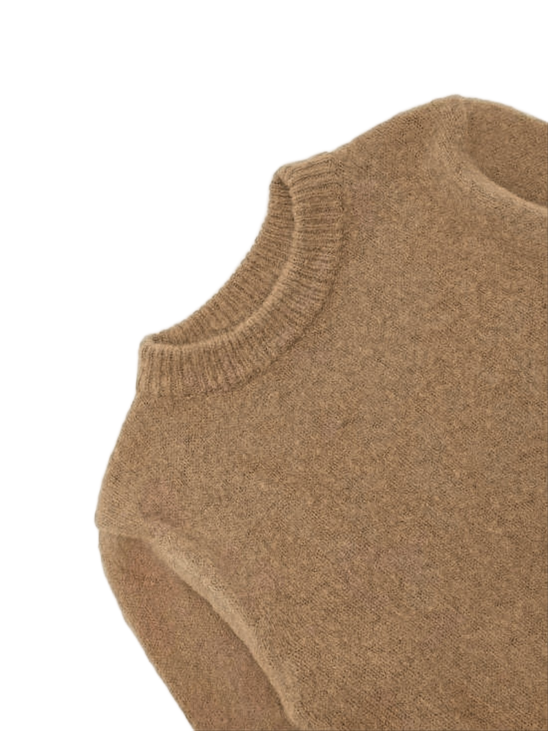 Cropped Sweater with Fuzzy Texture