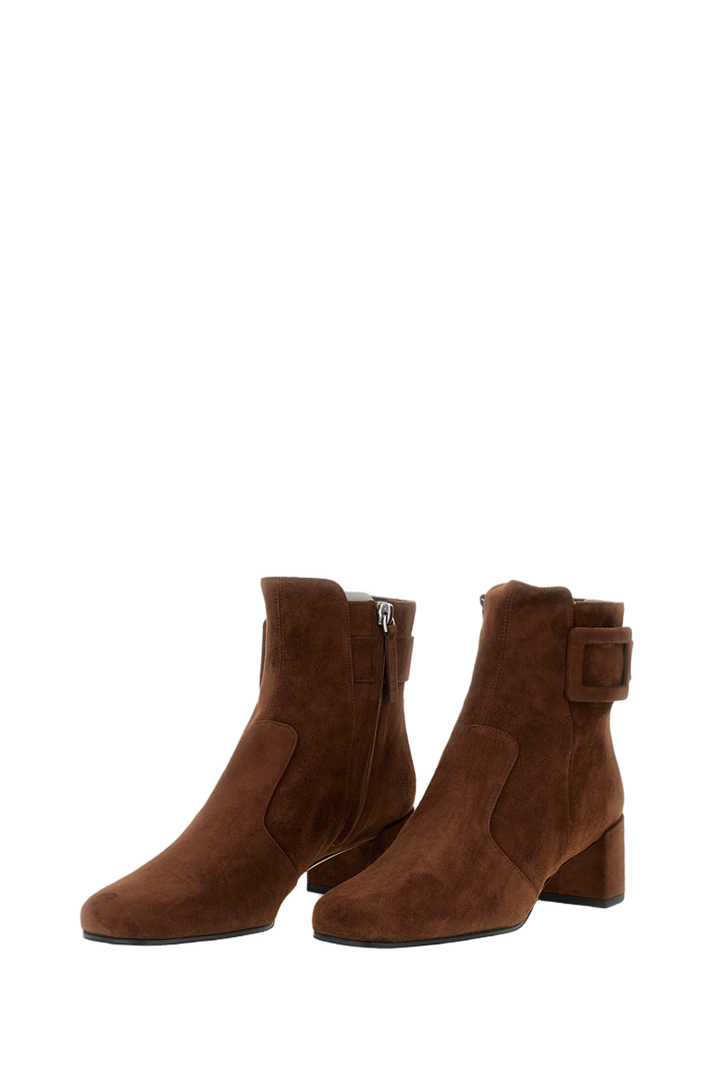 Classic Brown Boots With Rounded Toe