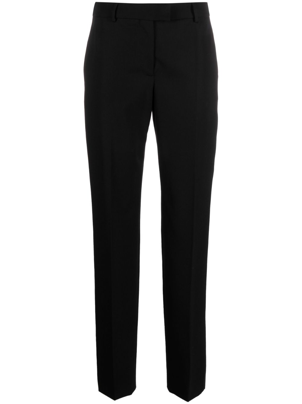 High-Waisted Virgin Wool Tailored Trousers