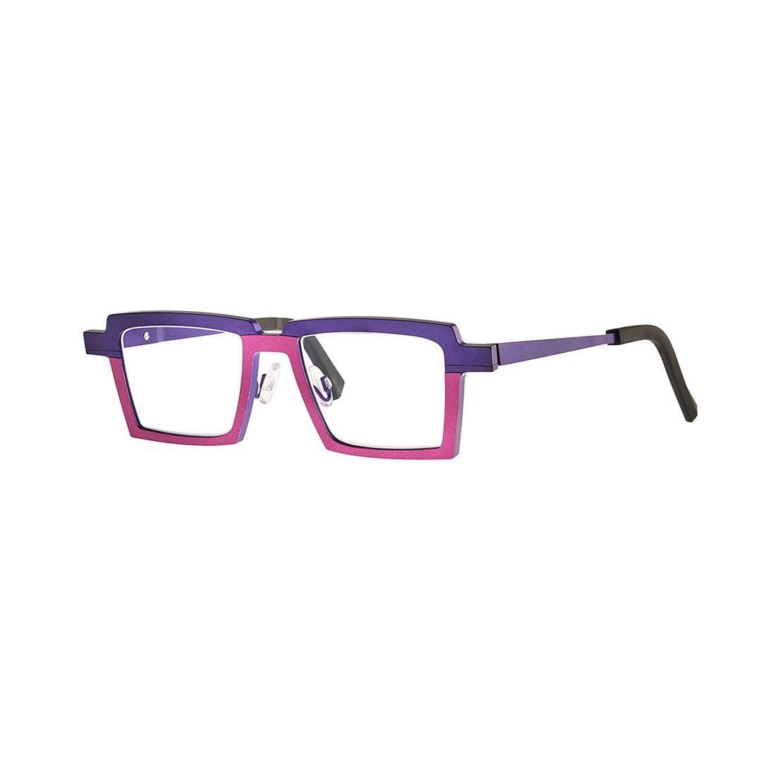 Aldrin 483 C 7304+7122 Bold Rectangular Bi-Color Metal Eyeglasses