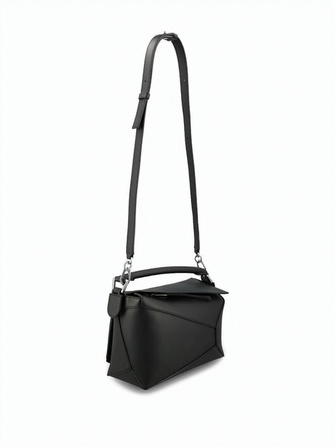 Structured Calf Leather Shoulder Bag