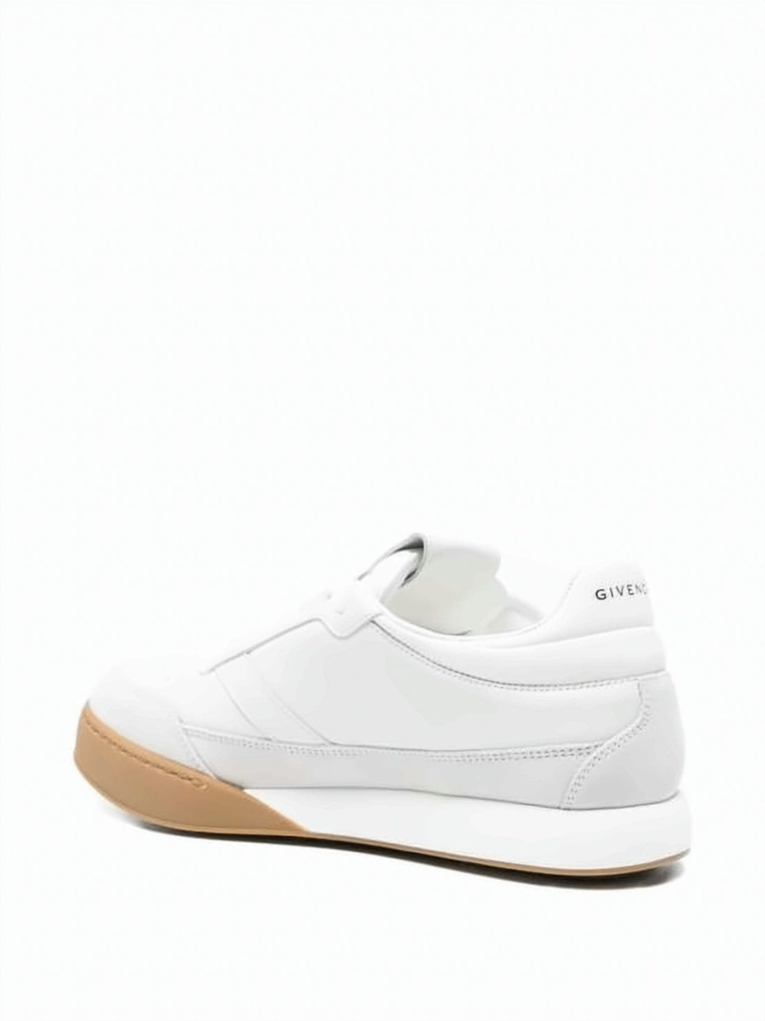 White Low-Top Sneakers with Contrast Sole