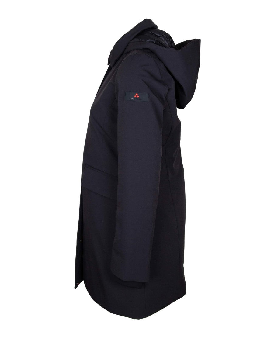 Black Telia Ta 02 Stretch Nylon Parka