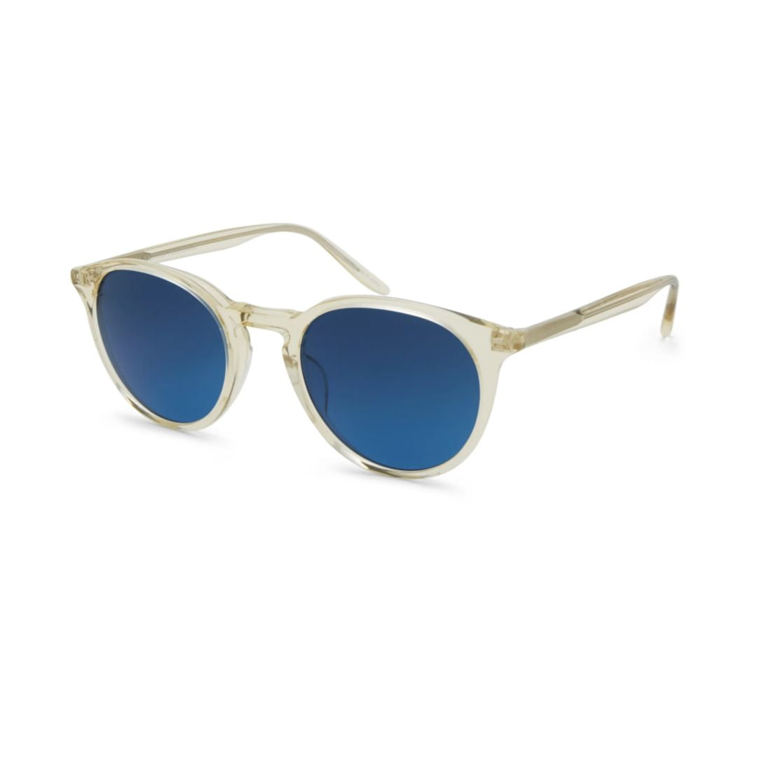 Princeton Translucent Beige-Tinted Sunglasses with Gradient Blue Lenses