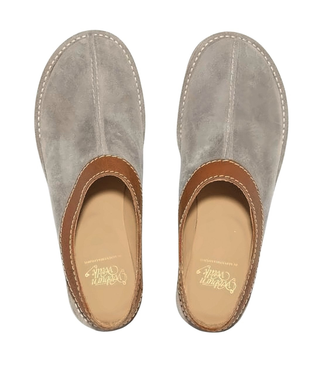 Suede Slip-On Loafers with Smooth Leather Trim