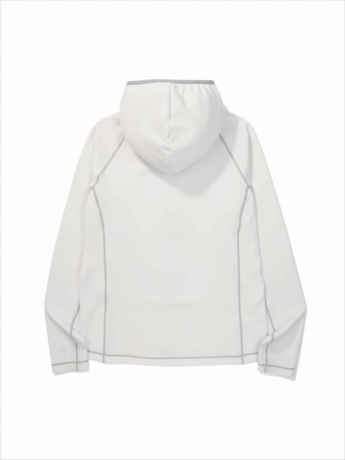Two-Tone Hooded Activewear Jacket with Thumb Holes