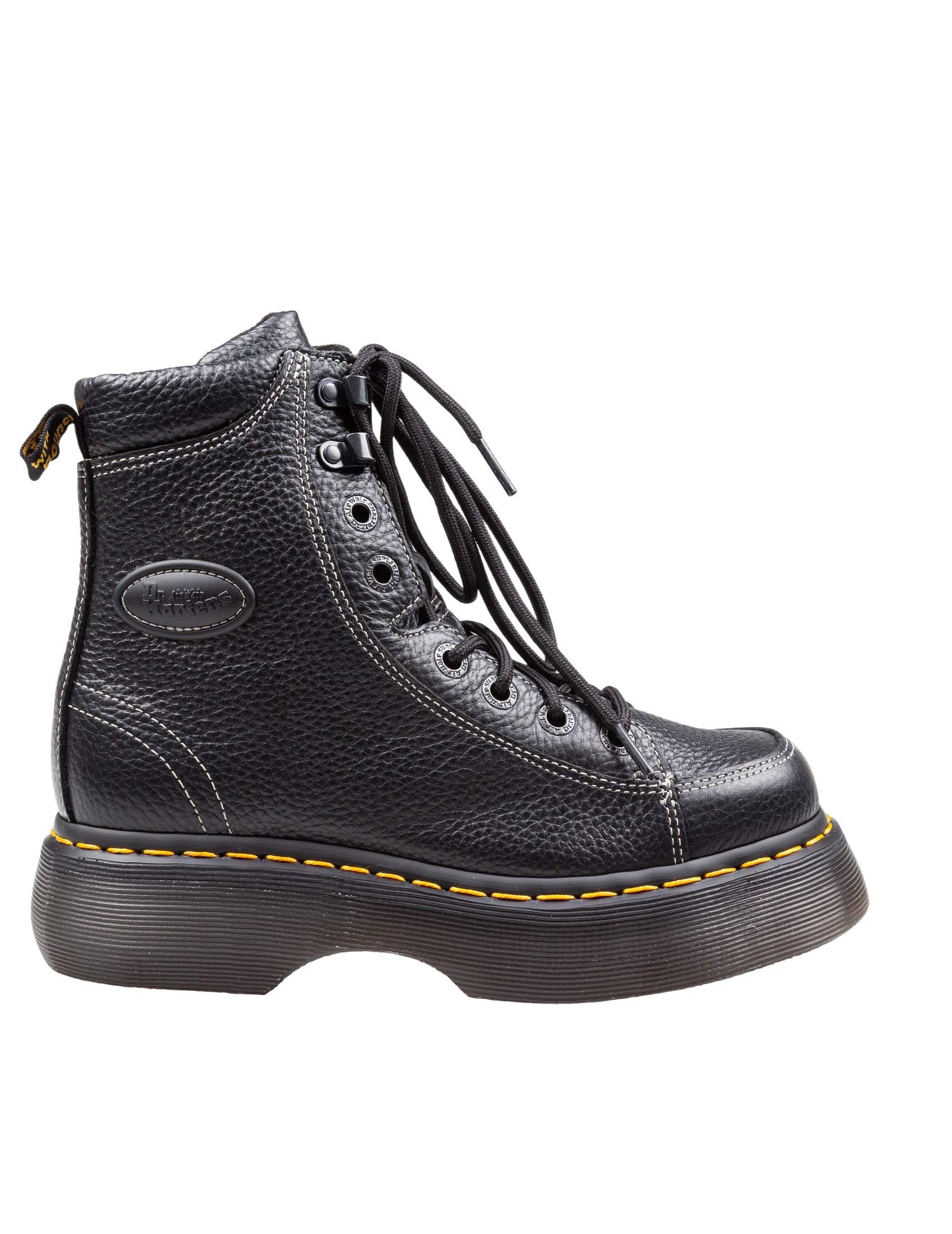Buzz 8I 8-Eye Leather Ankle Boot, Black
