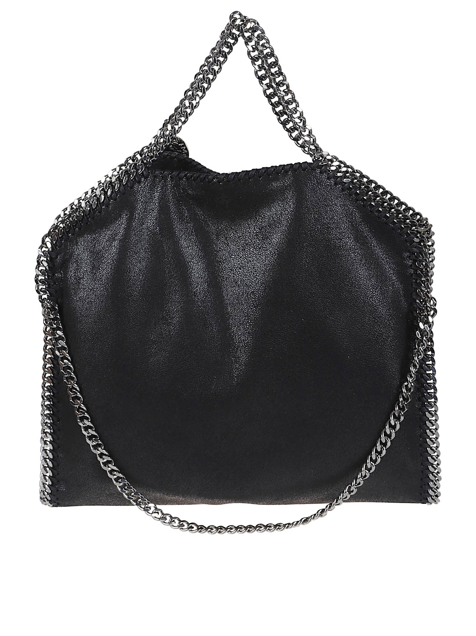 Foldable Black Tote with Iconic Chain Detail