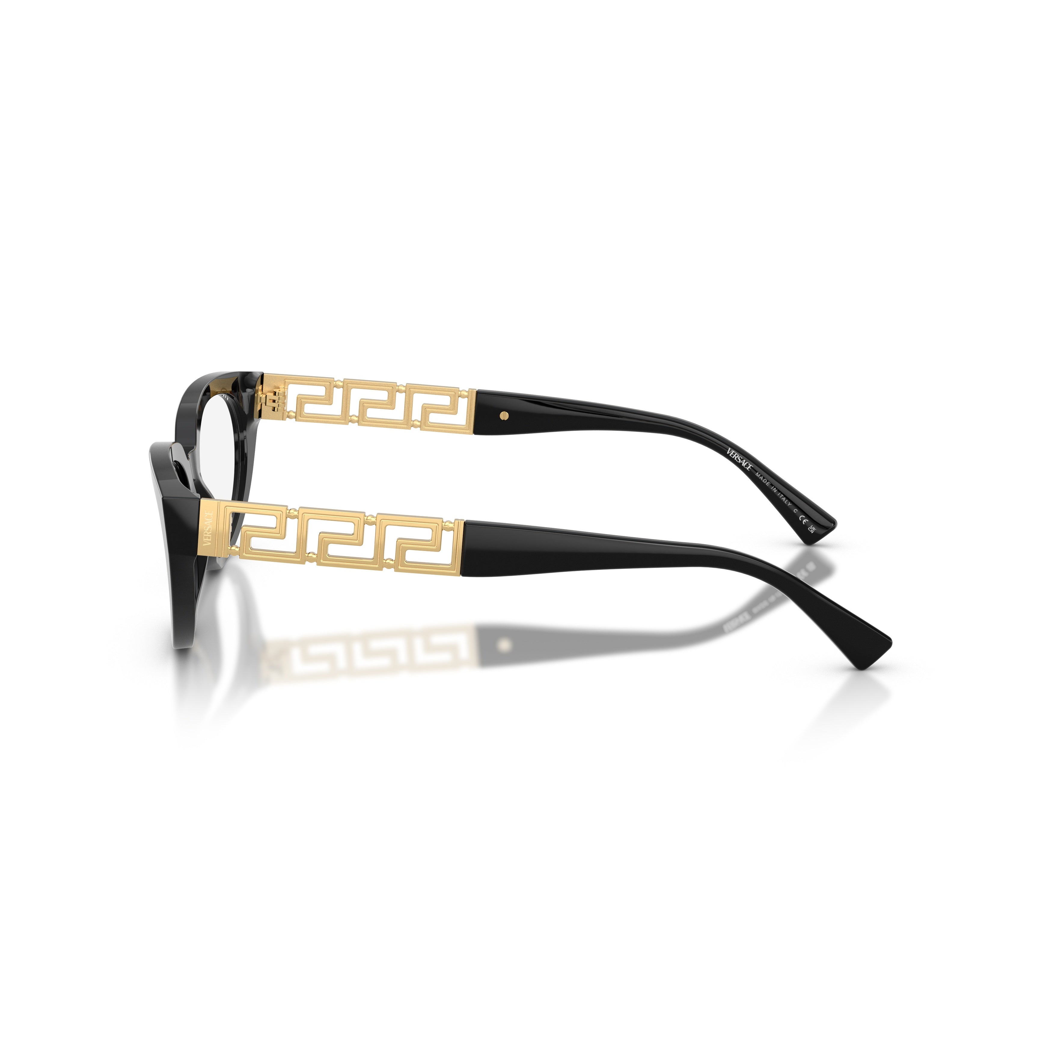 0ve3383 Cat-Eye Sunglasses with Gold-Detail Temples