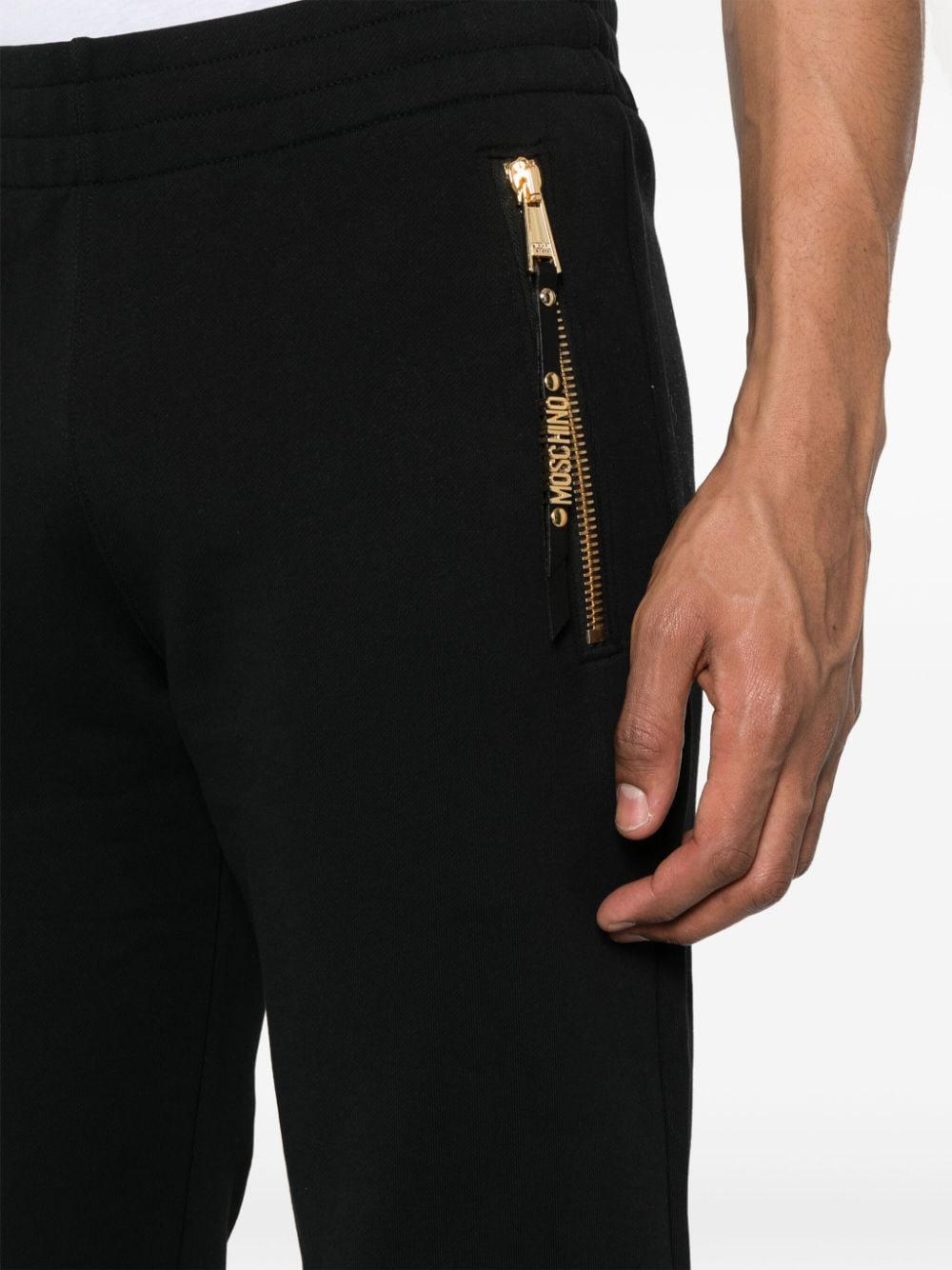Black Cotton Jersey Trousers