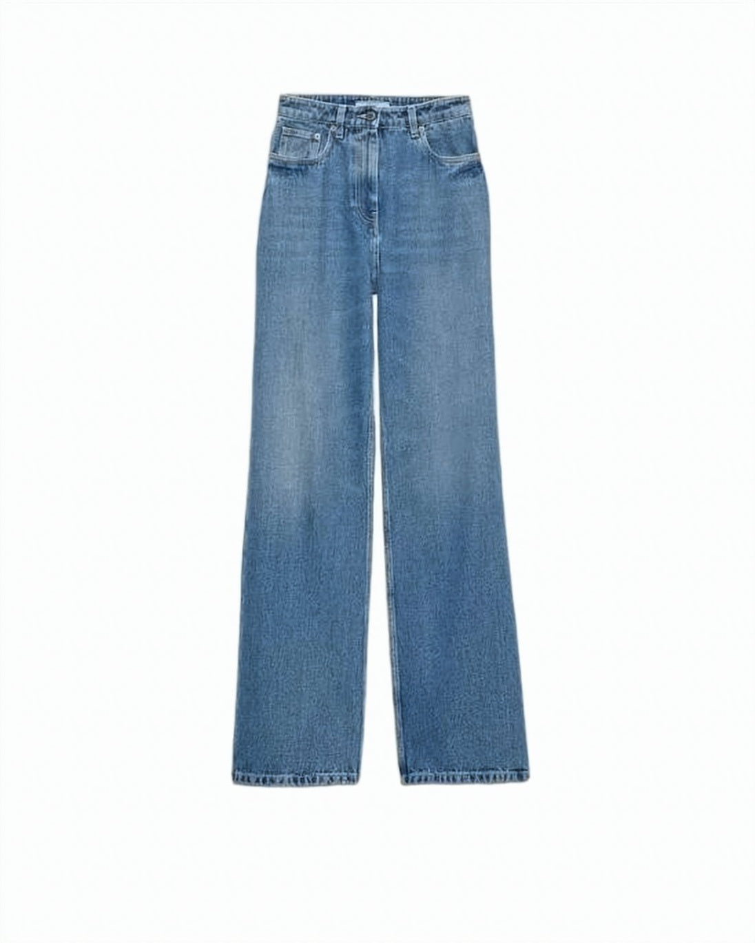 Wide-Leg Denim Pants