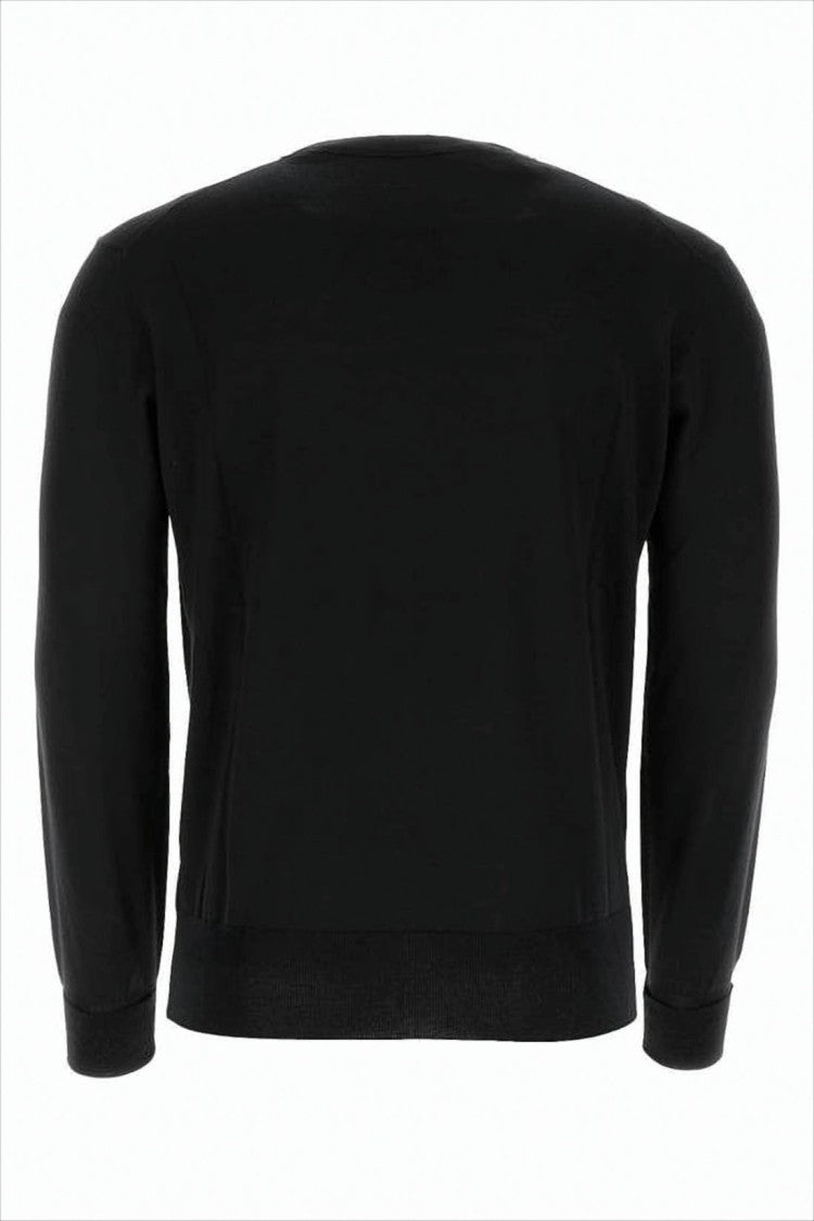 Classic Crew Neck Sweater with Ribbed Detailing