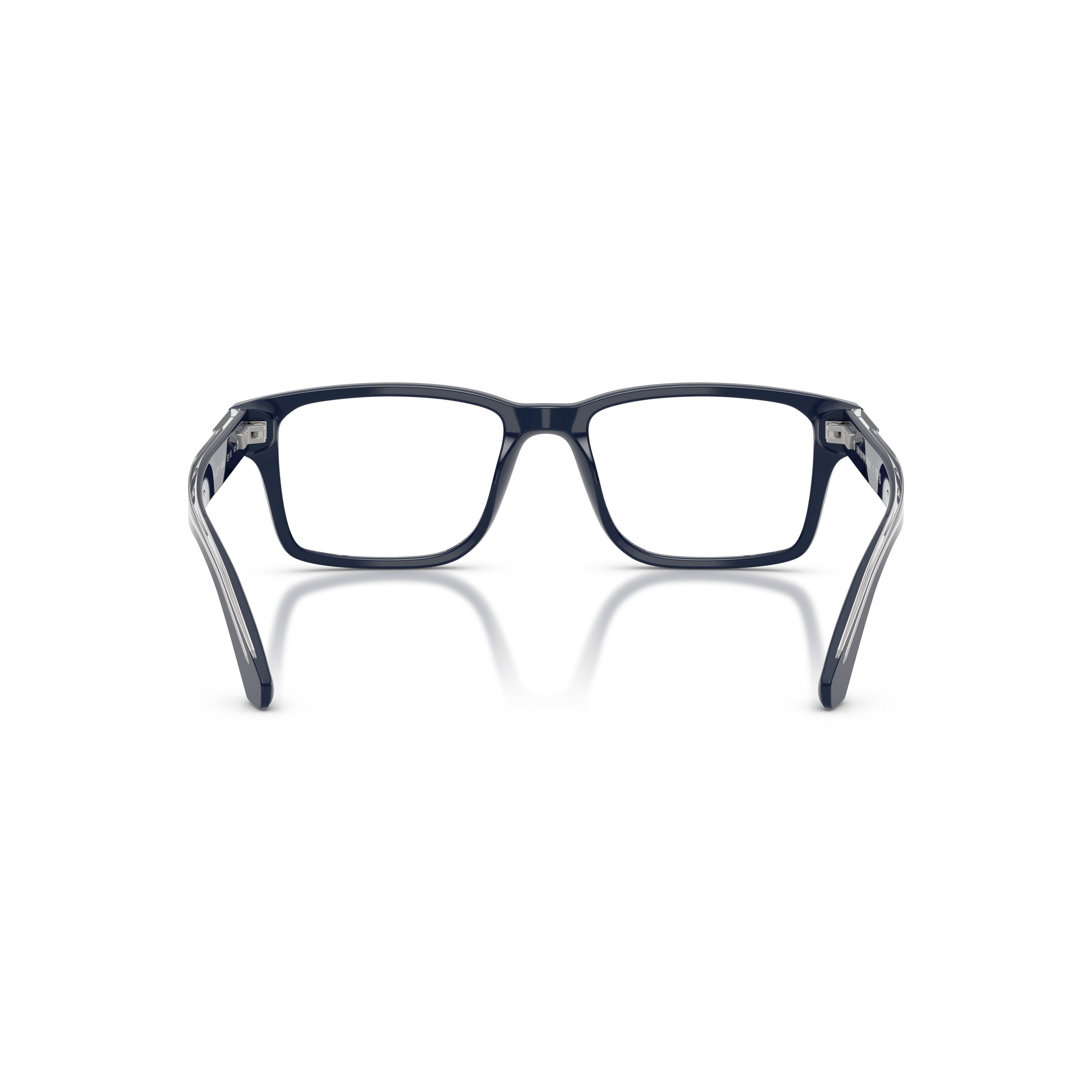 0ea3271 Rectangular Navy Acetate Eyeglass Frames with Silver Accents