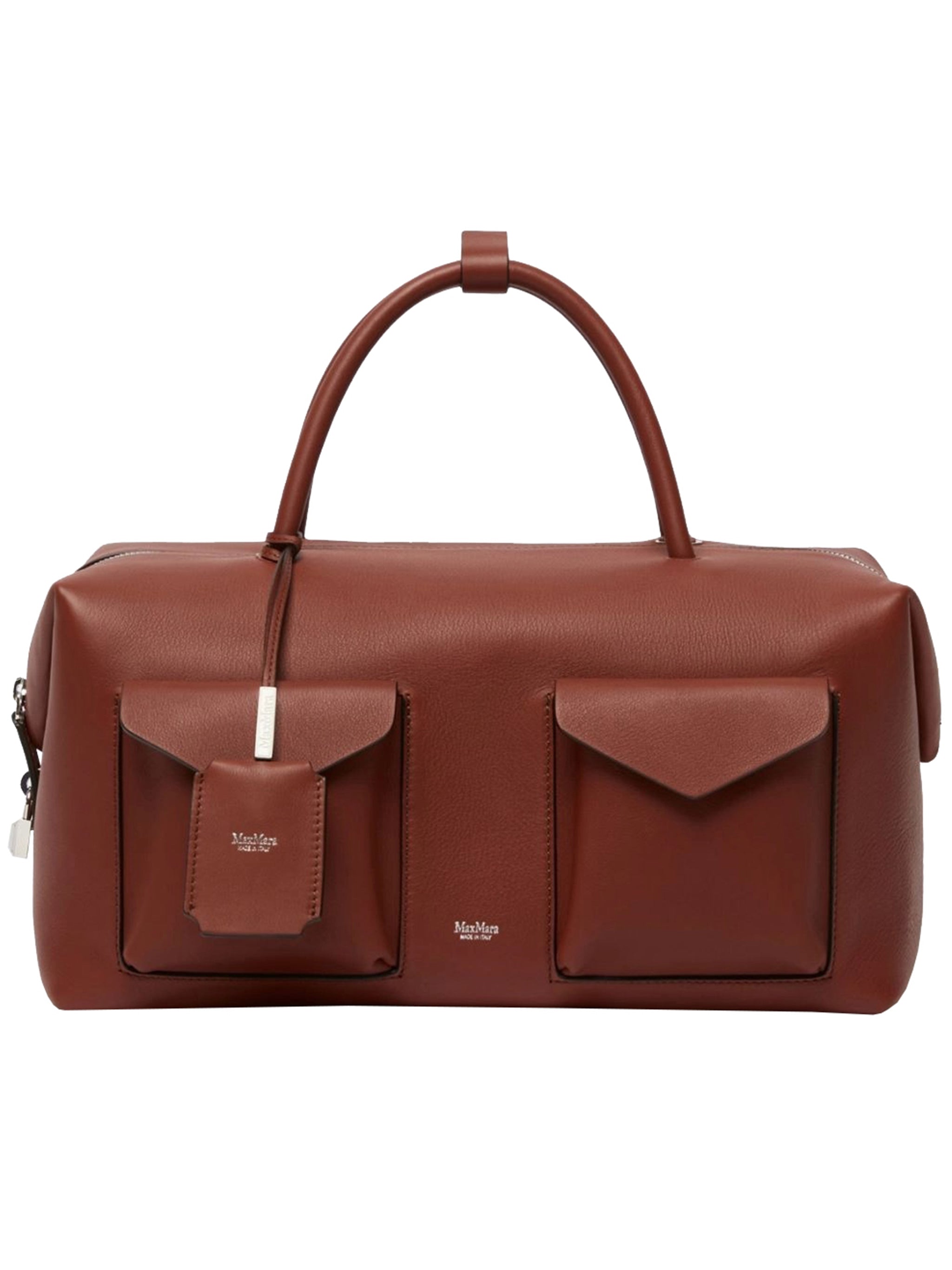 Brown Mxaholdallcargo Structured Leather Holdall Bag
