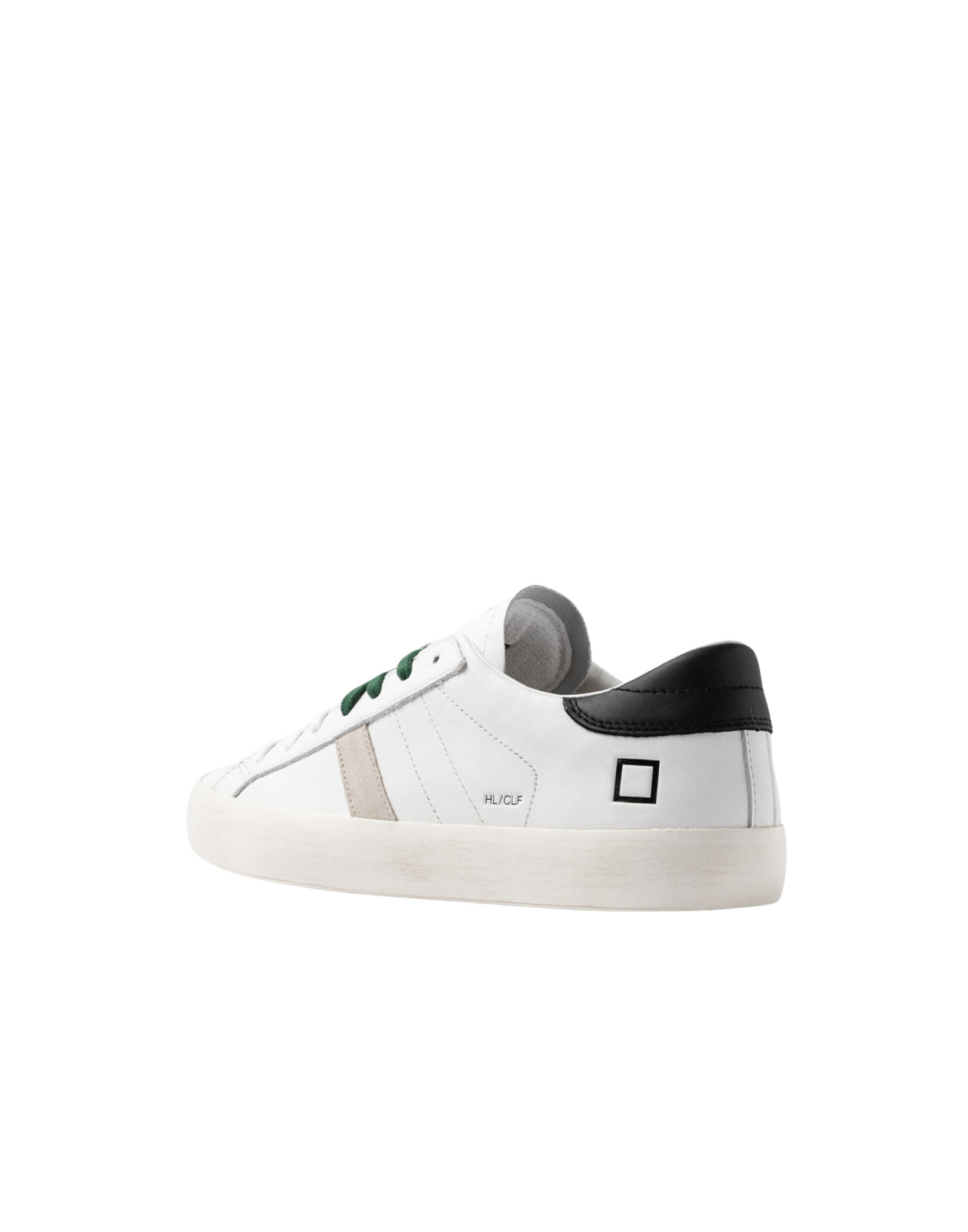 White Black Hill Low Calf Leather Sneakers