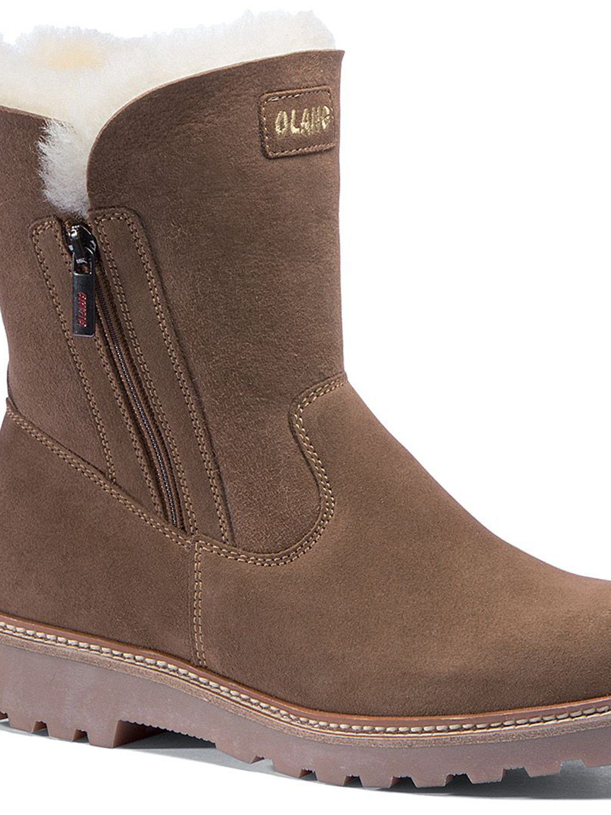White Fur Doposci Matte Ankle Boots