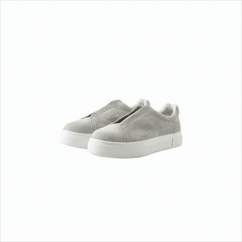 Minimalist Slip-On Sneakers with Suede Upper
