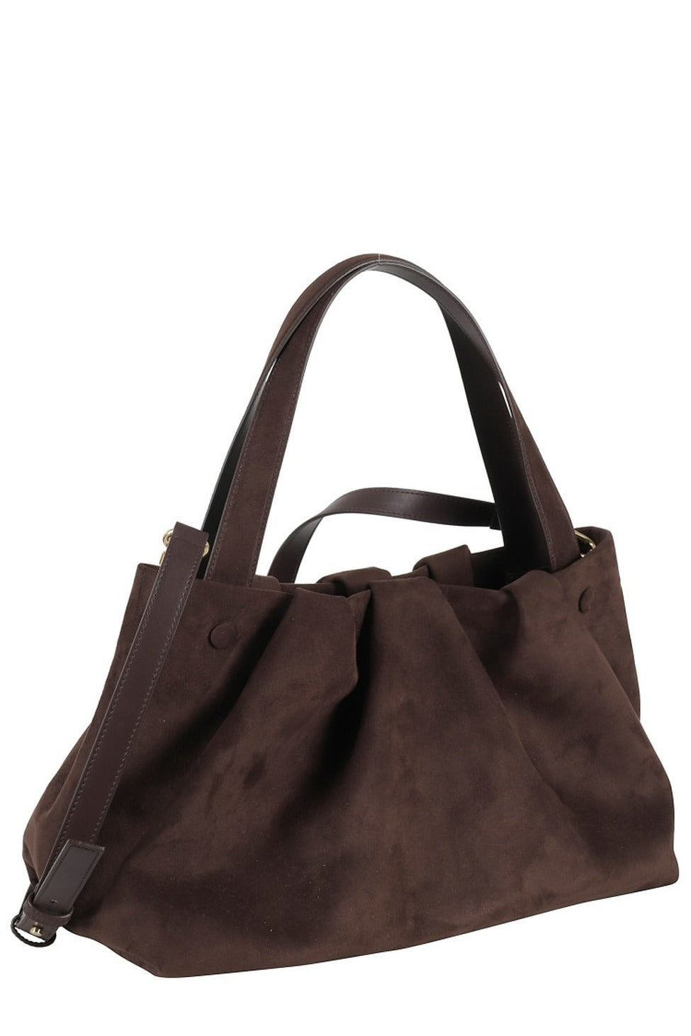 Suede Athena Handbag With Adjustable Strap