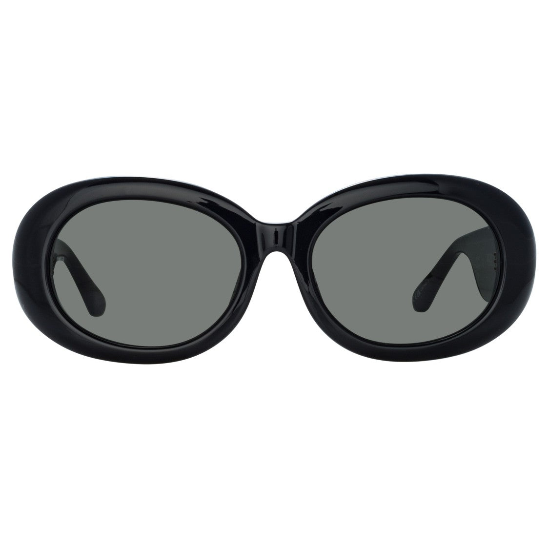 Lina Oval Sunglasses In Black
