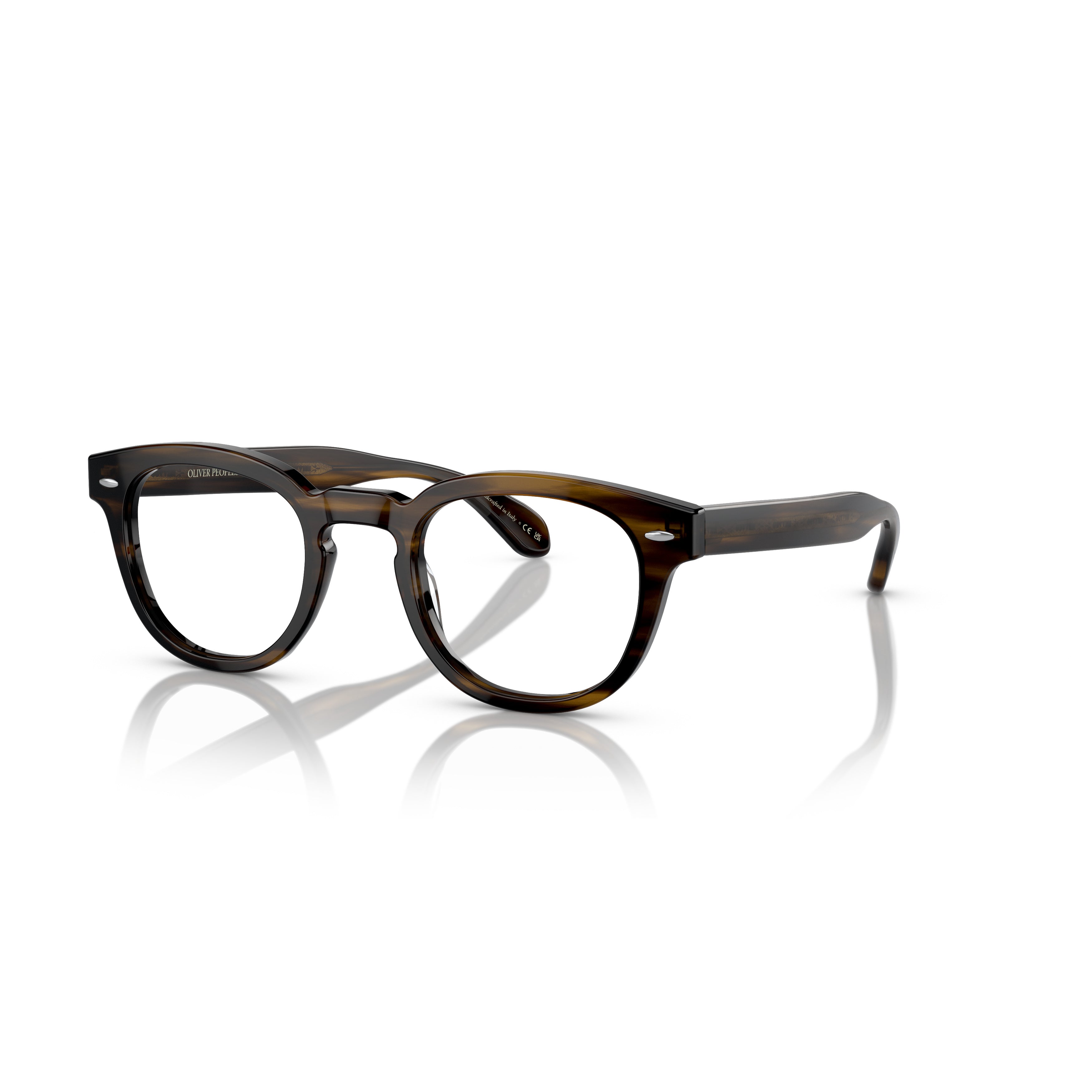 Tortoiseshell Round Eyeglasses with Keyhole Bridge