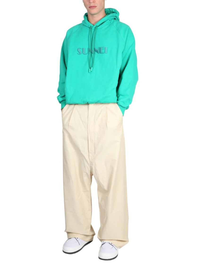 Relaxed Fit Drawstring Hooded Sweatshirt