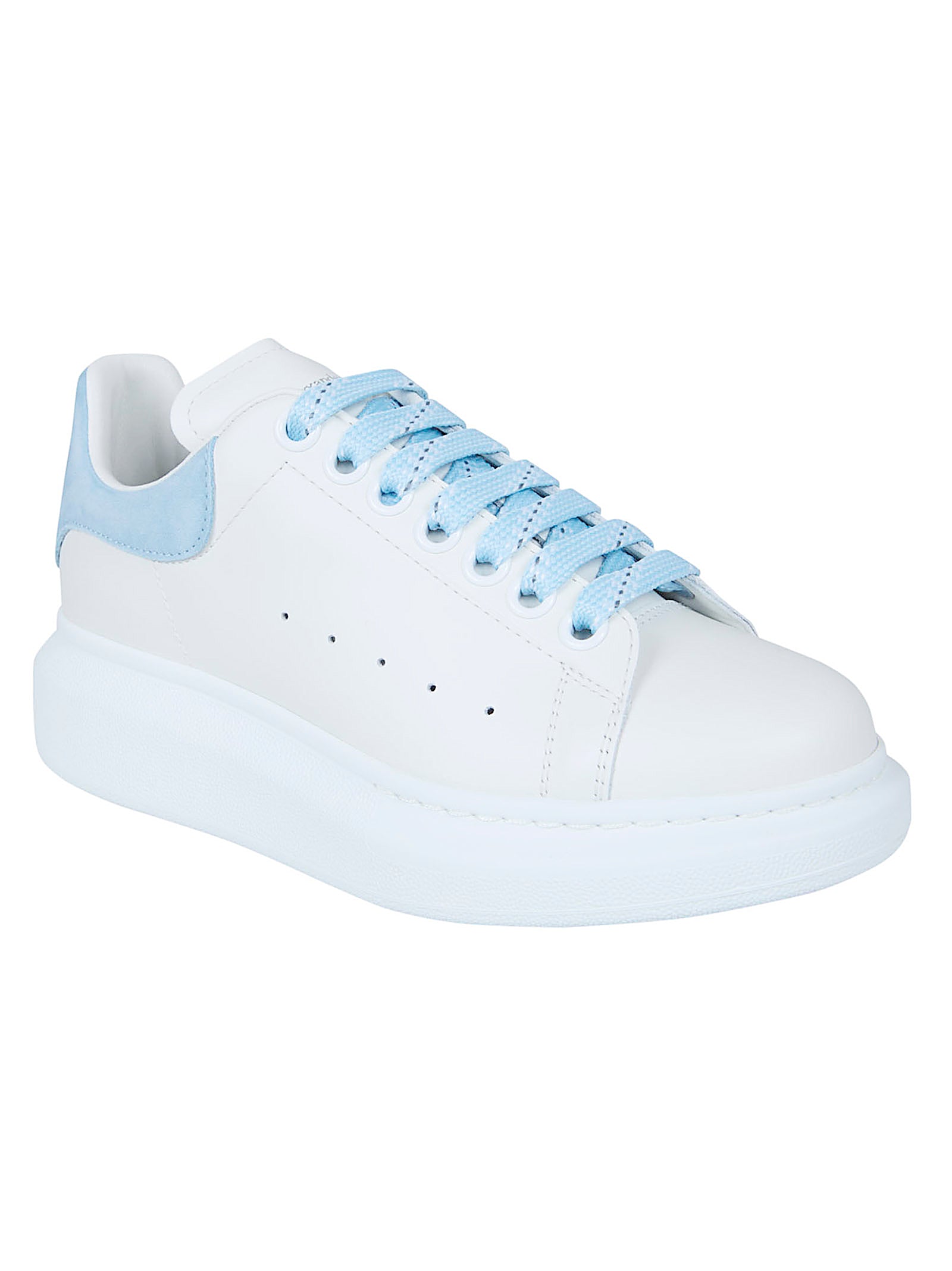 White Leather Oversized Sole Sneakers