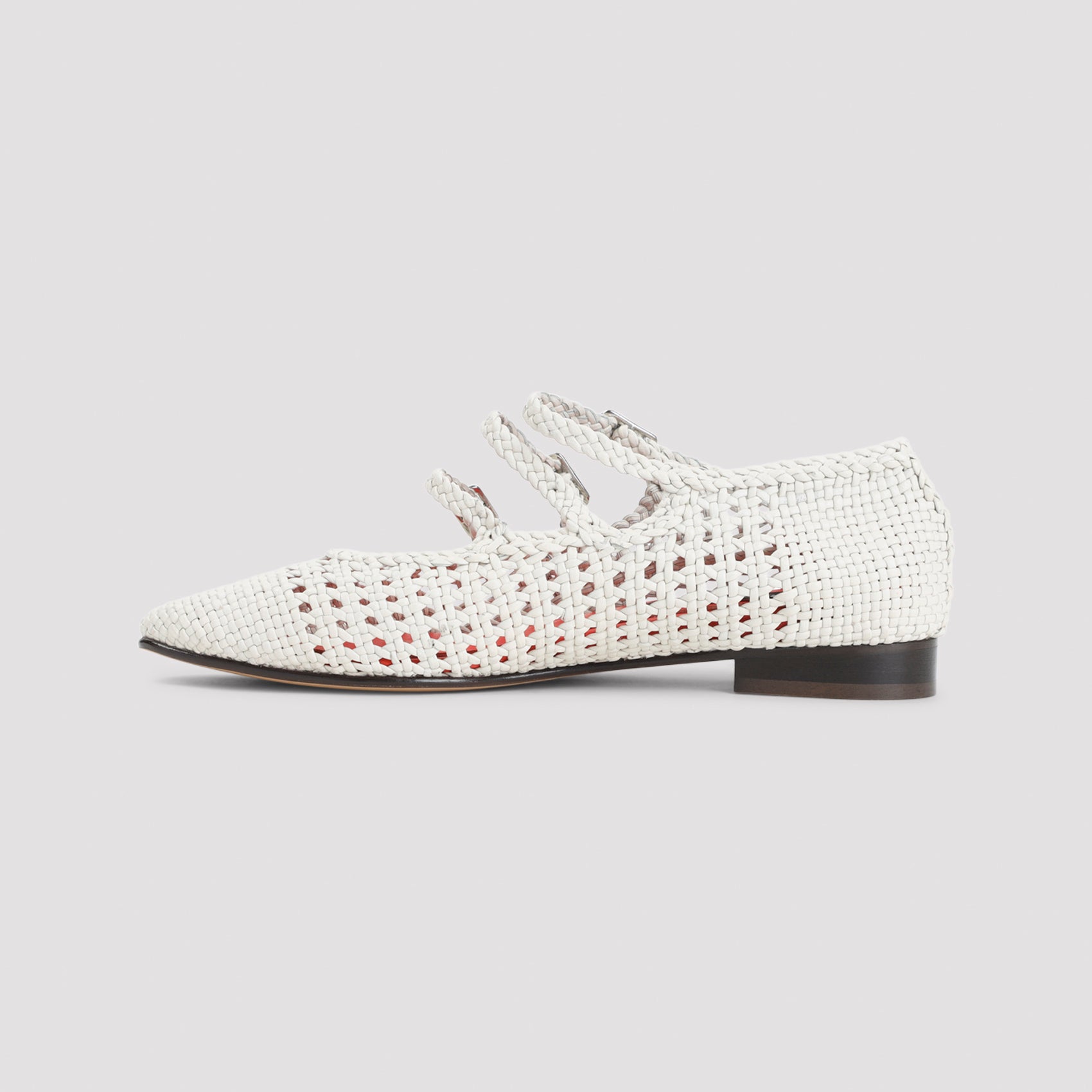 Woven Leather Ballerinas