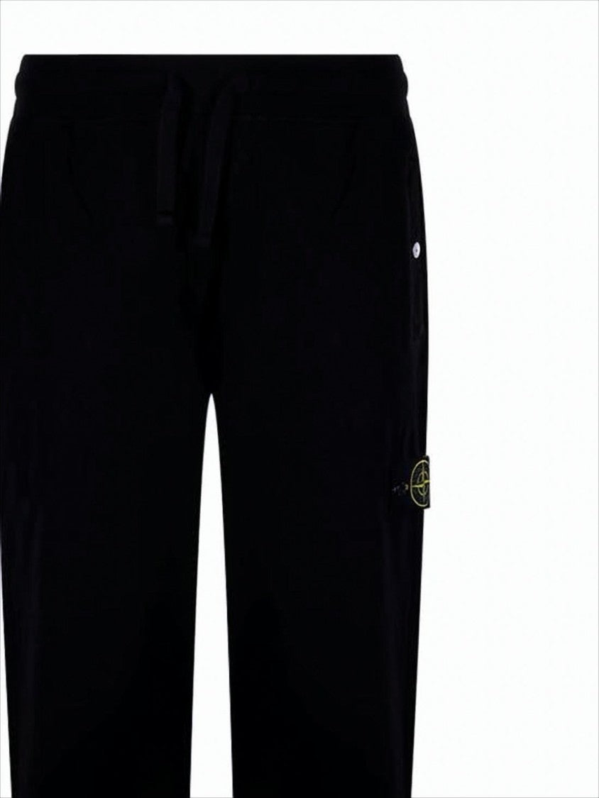 Relaxed-Fit Black Jogger Pants with Design